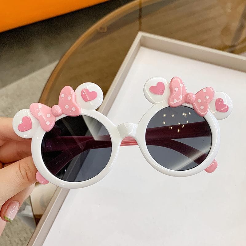 New Kids Fashion Sunglasses Girls Cartoon Bow Sun Glasses UV400 Protection Cute Baby Outdoor Sunshade Eyewear As shown in the figu