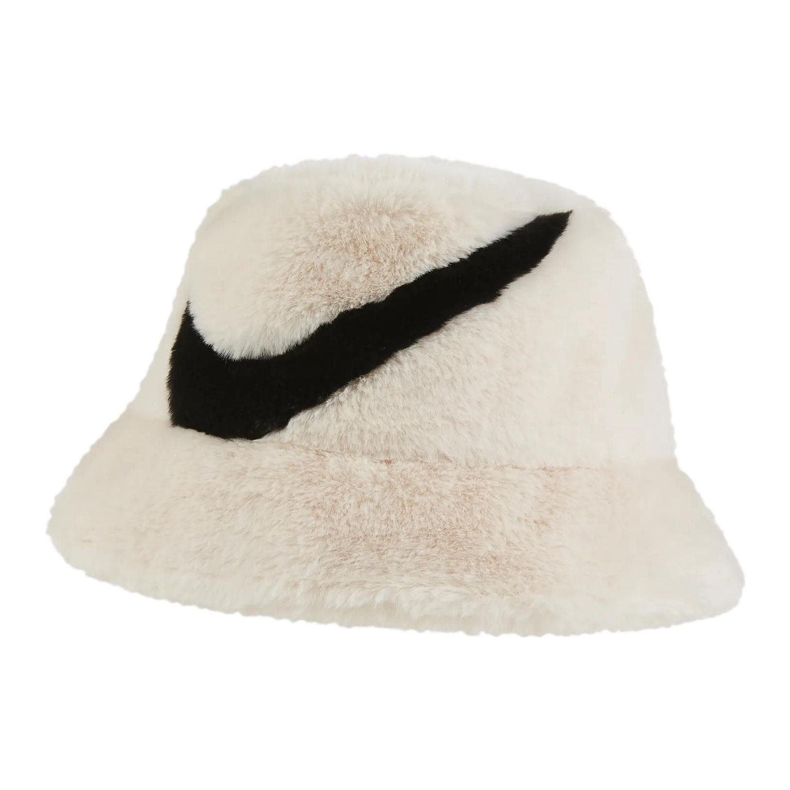 Nike Apex Faux Fur Swoosh Bucket Hat Guava Ice/Black Unisex Streetwear FV6417-838 M