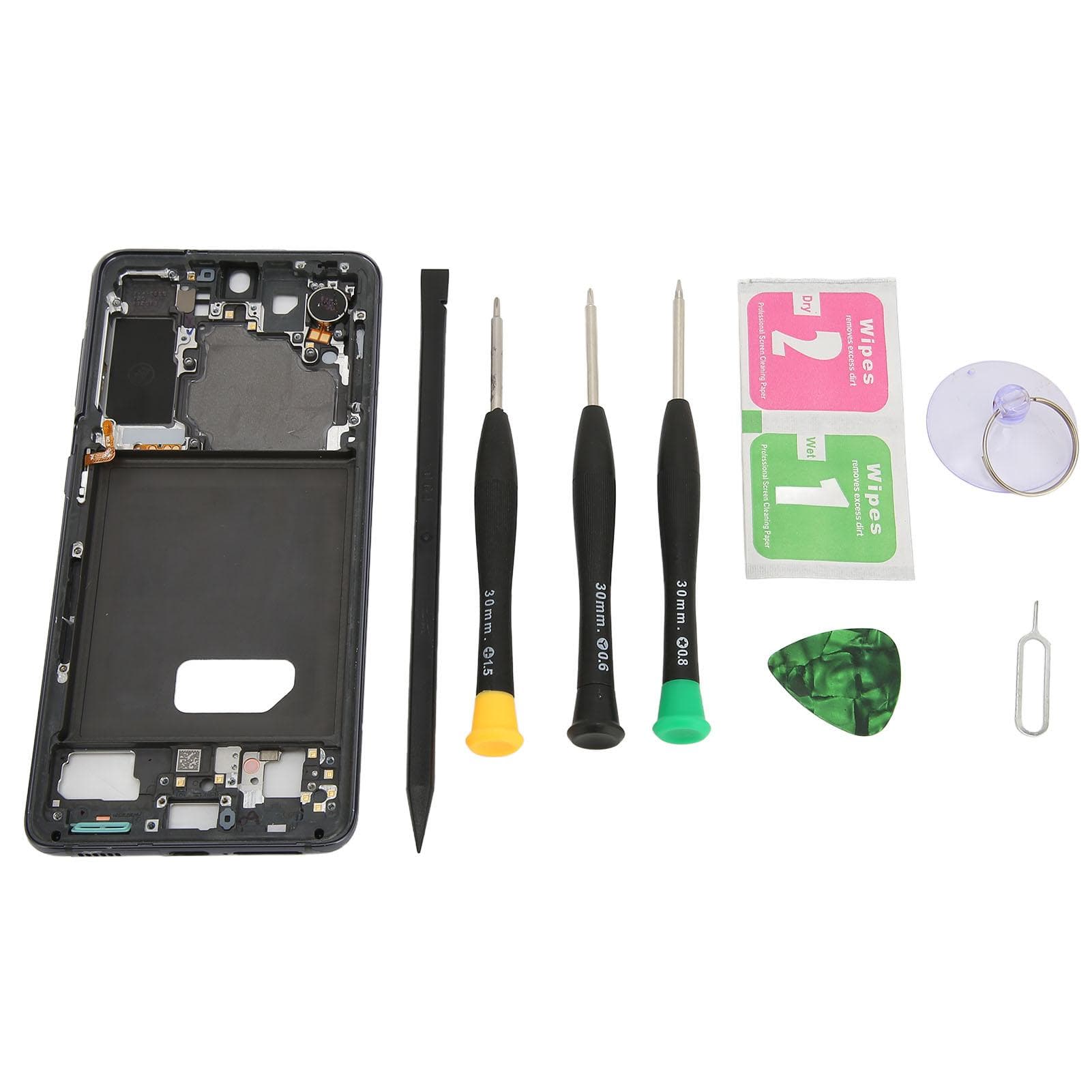 Middle Frame Plate Housing Board Mid Faceplate Bezel Replace Repair Parts for SAMSUNG S21Black black