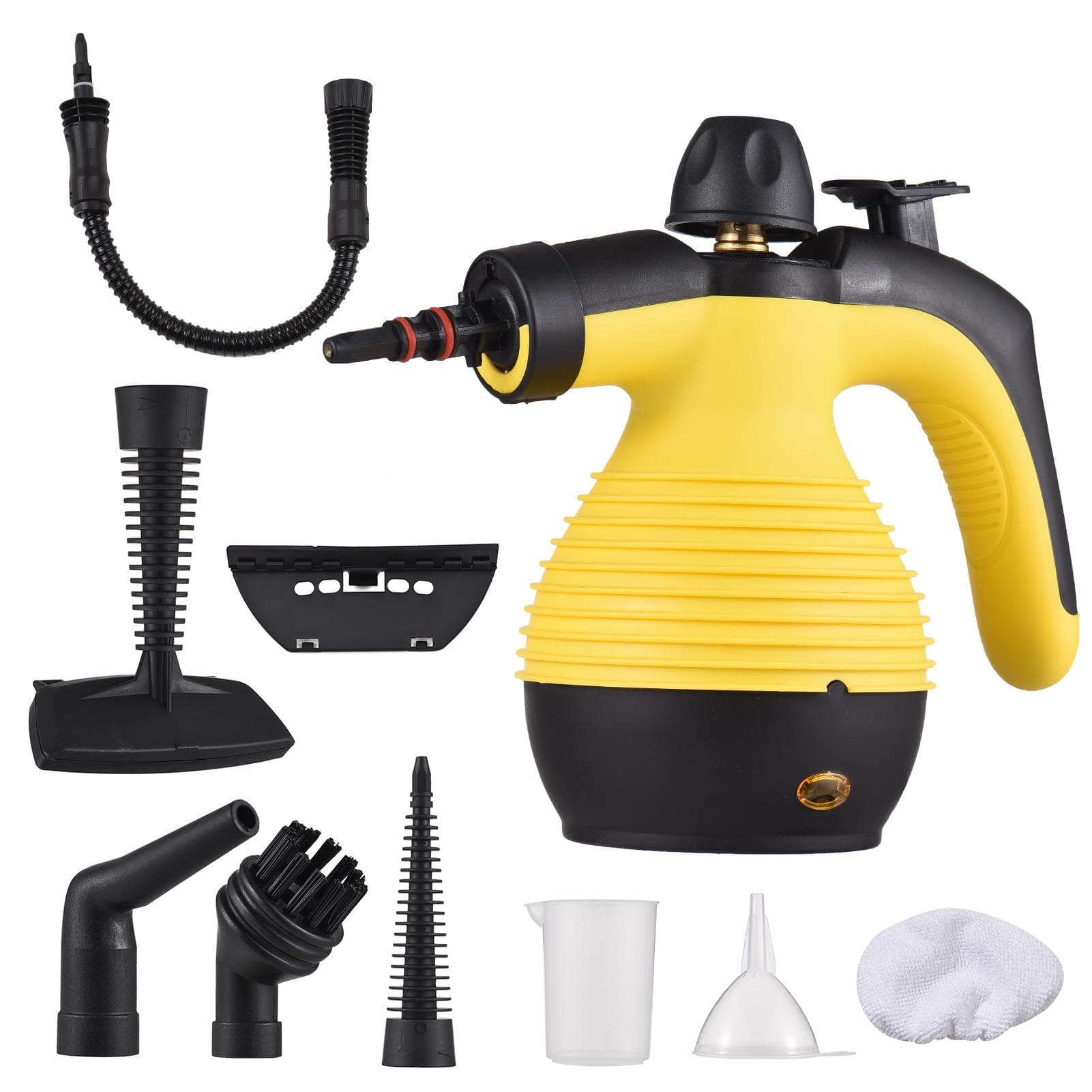 Portable Handheld Steam Cleaner 1050W Multifunctional High Temperature Pressurized Steam Cleaning EU Plug yellow