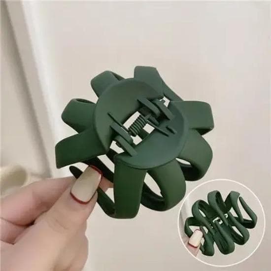 Fashion Ponytail Hair Claw Clip Black Acrylic Small Hair Claws Women Girls Shark Clips Headwear Barrette Hair Accessories green