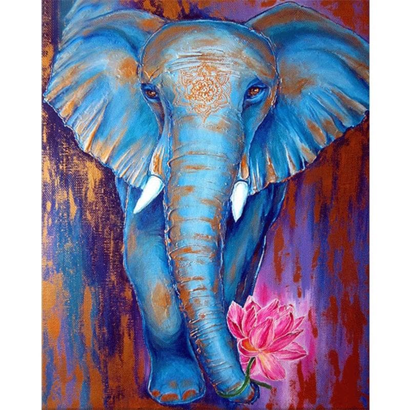 5D DIY Diamond Painting Elephant Diamond Embroidered Cross-stitch Rhinestone Mosaic 20X30CM
