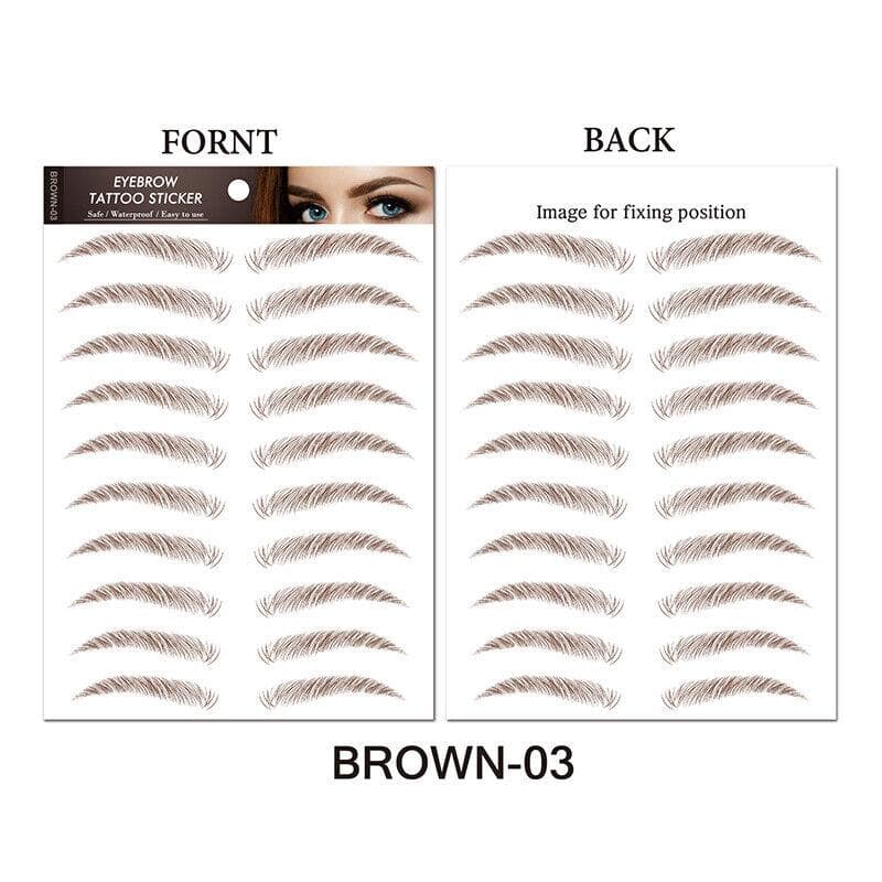 6D Hair-like Eyebrow Tattoo Sticker False Eyebrows Waterproof Fake Long Makeup