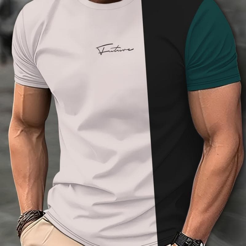 2024 Casual Men's T-Shirts Spring Clothing Ombre Shirts Oversized Short Sleeve Tops Boys Tees 5XL Vintage For Mens T-Shirts 6XL