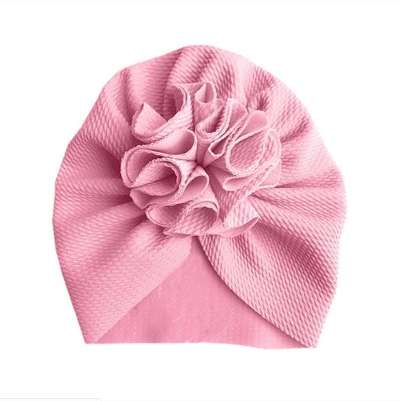 Lovely Flower Baby Hat Soft Baby Girl Hat Turban Spring Infant Toddler Newborn Baby Cap Bonnet Headwraps Kids Hat Beanies pink