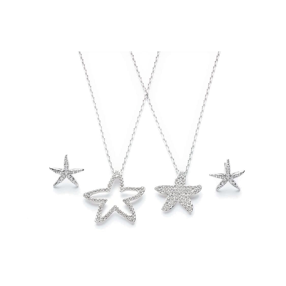 Swarovski Classic Starfish Necklace Women necklace Silver 5575216 Box (Random Color)