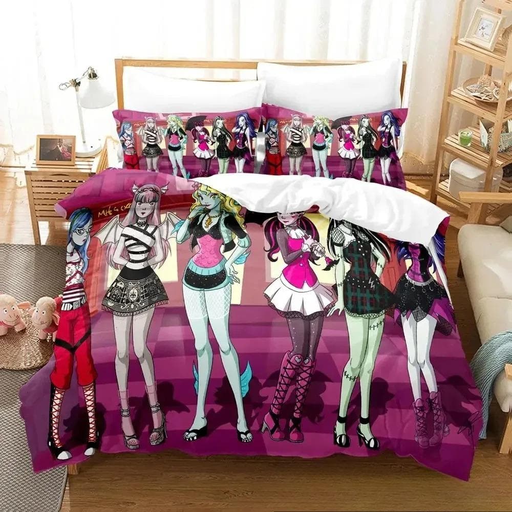 3D Print Personelity Monster Cartoon High Bedding Set Boys Girls Twin Queen King Size Duvet Cover Pillowcase Bed boys Adult 200x200cm 3pcs