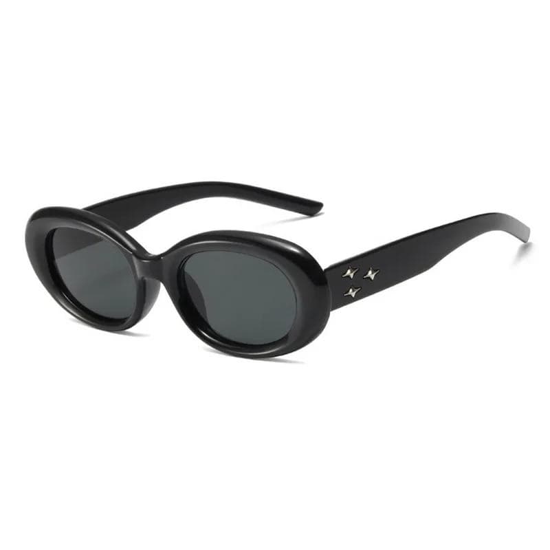 Personalized Sunglasses Women Girls Mirror Retro Stars Sun Glasses Y2k Star Luxury Vintage Shades Female Black Oculos