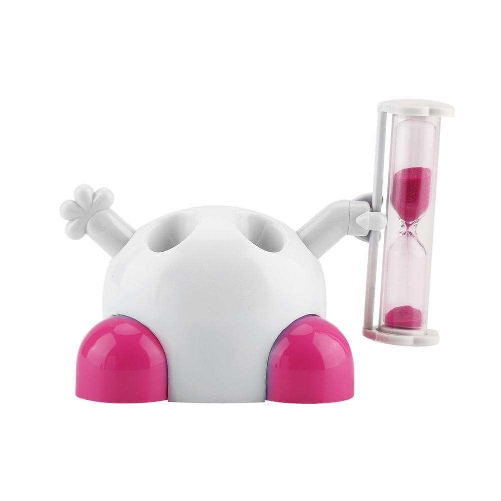 Toothbrush Holder Children Tooth Brushing Hourglass 3 Minutes Countdown Timer(Blue)