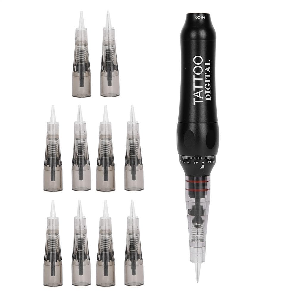 Tattoo Pen Machine SemiPermanent Microblading Tattoo Machine with Tattoo Needle US Plug