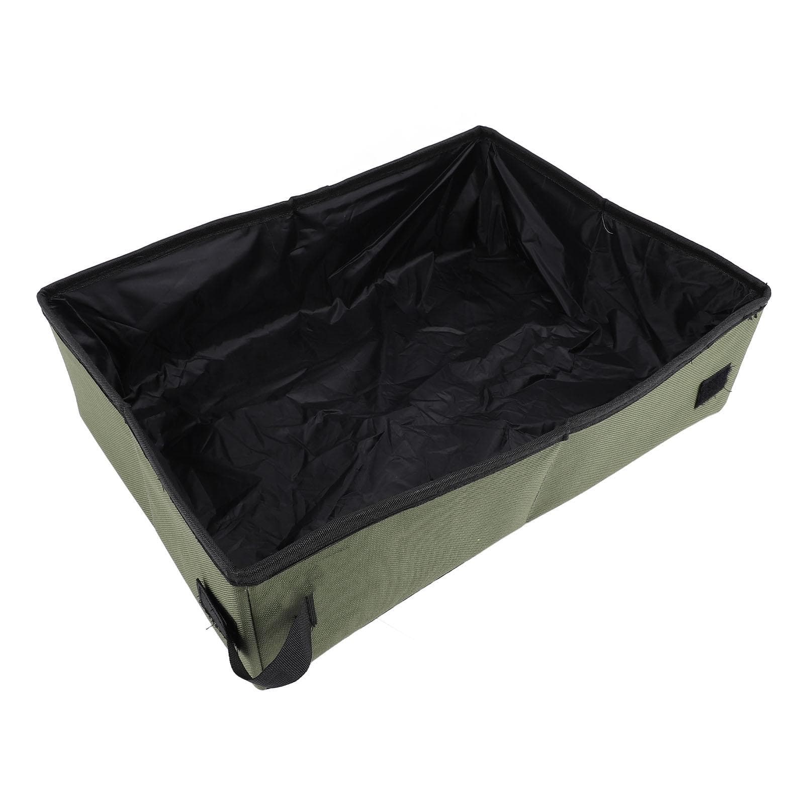 Travel Cat Litter Box Collapsible Portable Water Proof Oxford Cloth Open Traveling Essentials Green