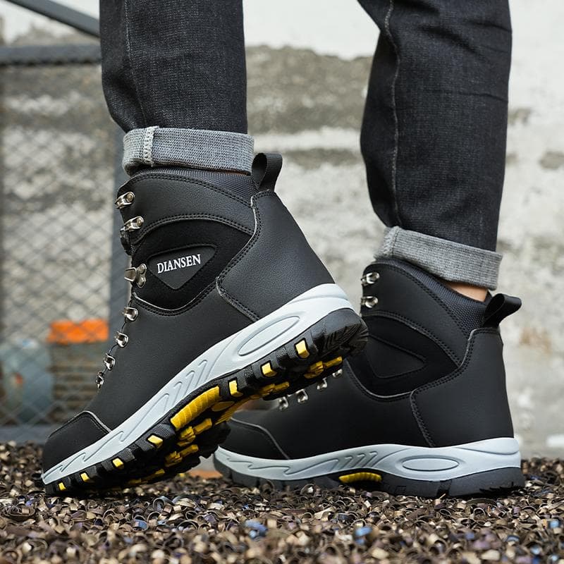 Rotary Buckle Work Boots Men Breathable Safety Shoes Safety Steel Toe Shoes Brand Indestructible Shoes Puncture-Proof work Shoes 40