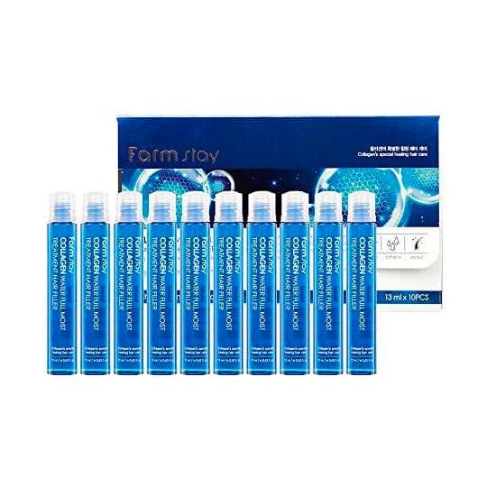 FARM STAY Collagen Water Full Moist Treatment Hair Filler 13ml * 10 PCS (3 options) 10 PCS*1