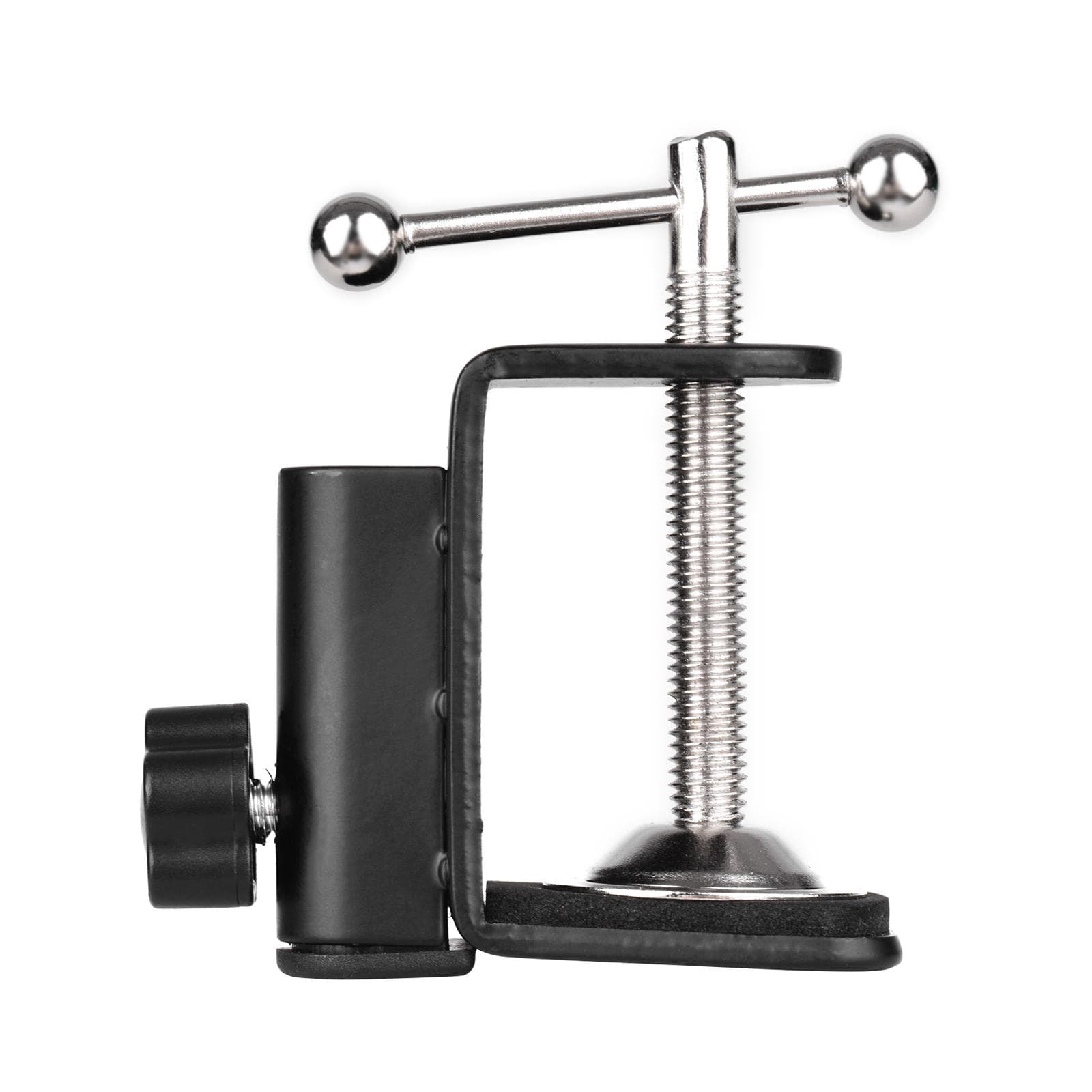 C-shaped Arm Stand Clamp Desk Mounting Clamp with Adjustable Positioning Screw for Microphone black