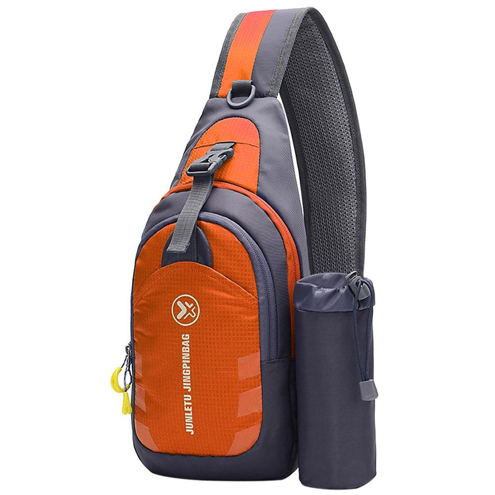 Mens Women Waterproof Small Chest Bag Pack Travel Sport Shoulder Sling Backpack Crossbody Bags Gift Gym orange