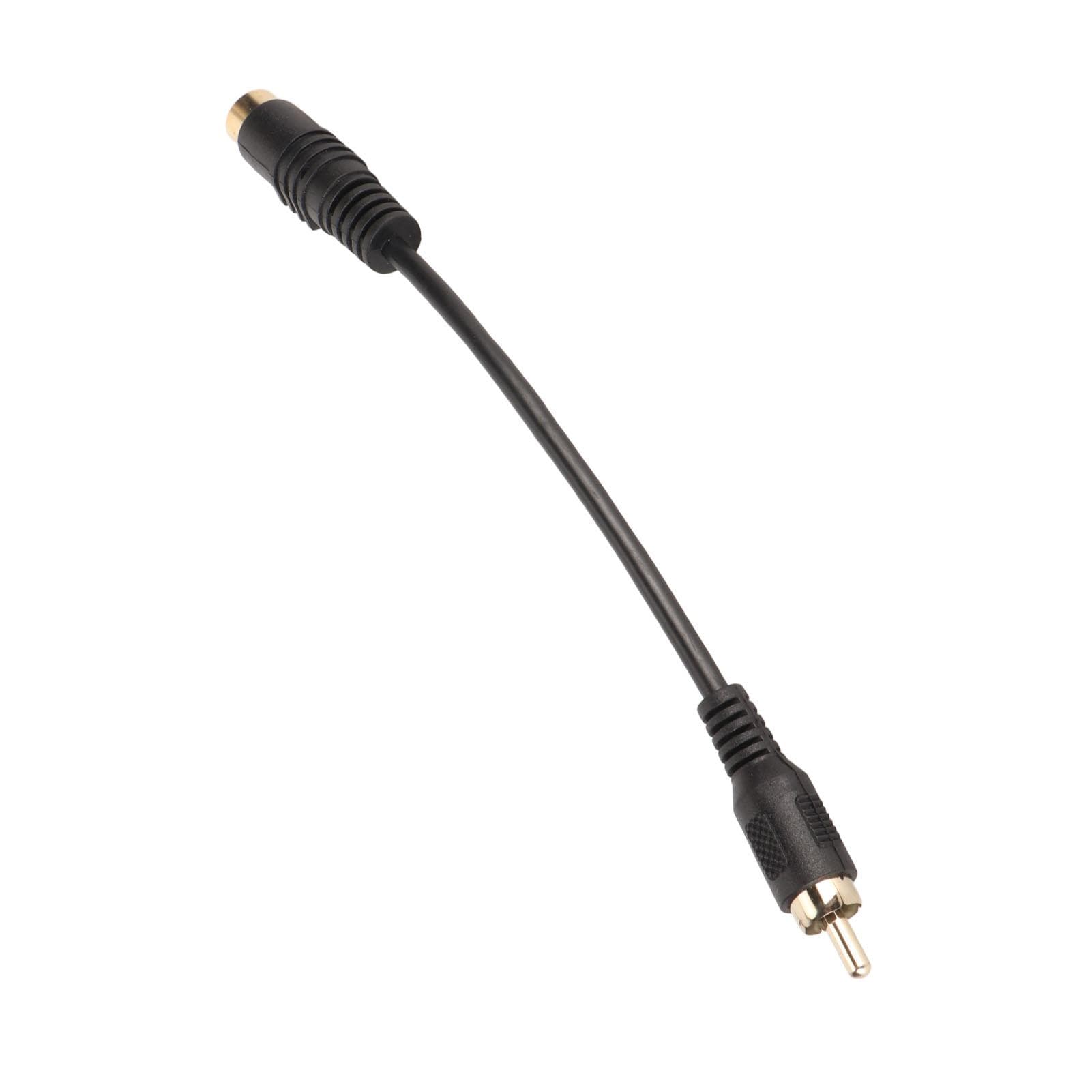 Mini DIN 4 Pin to RCA Cable Female to Male Plug and Play S Video to RCA Adapter Cord for DVD CD
