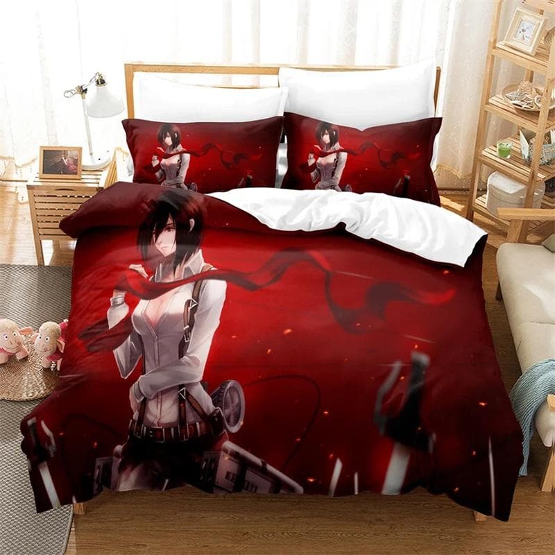 3D Printed Attack on Titan Final Season Bedding Set Boys Girls Twin Queen Size Duvet Cover Pillowcase Bed Kids Adult Duvet Cover 135X200cm