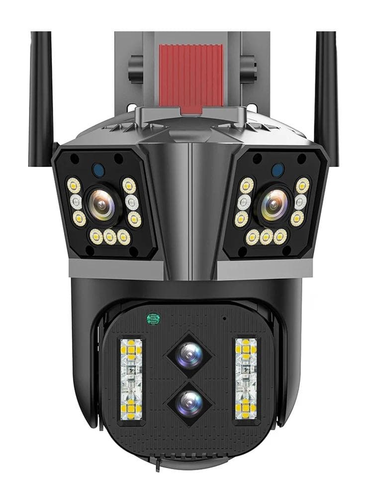 IPC360 Home App 16MP 8K Security Camera 4 Lens 10X Zoom 3 Screens WiFi PTZ Camera Two Way Audio Auto Tracking Color Night Vision EU Plug Camera