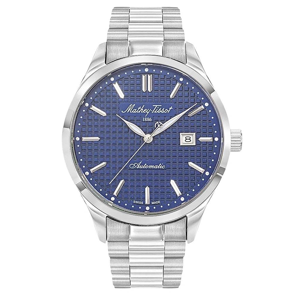 Mathey-Tissot Urban Stainless Steel Blue Dial Automatic H411ATABU Men's Watch blue