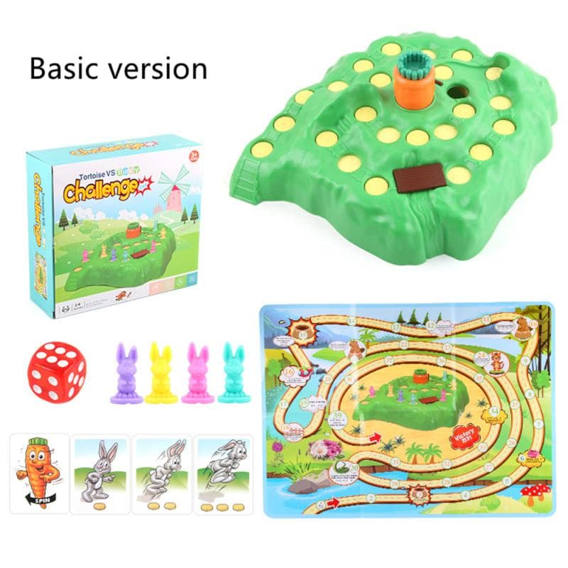Tortoise Hare Off-road Race Toys Tabletop Parent-child Interactive Game Guard Carrot Competition 335-17 304.6g