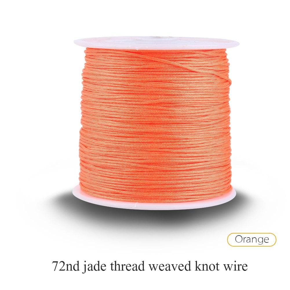 100M x 0.8mm Nylon Chinese Knot Cord Rattail Macrame Shamballa Thread String Orange