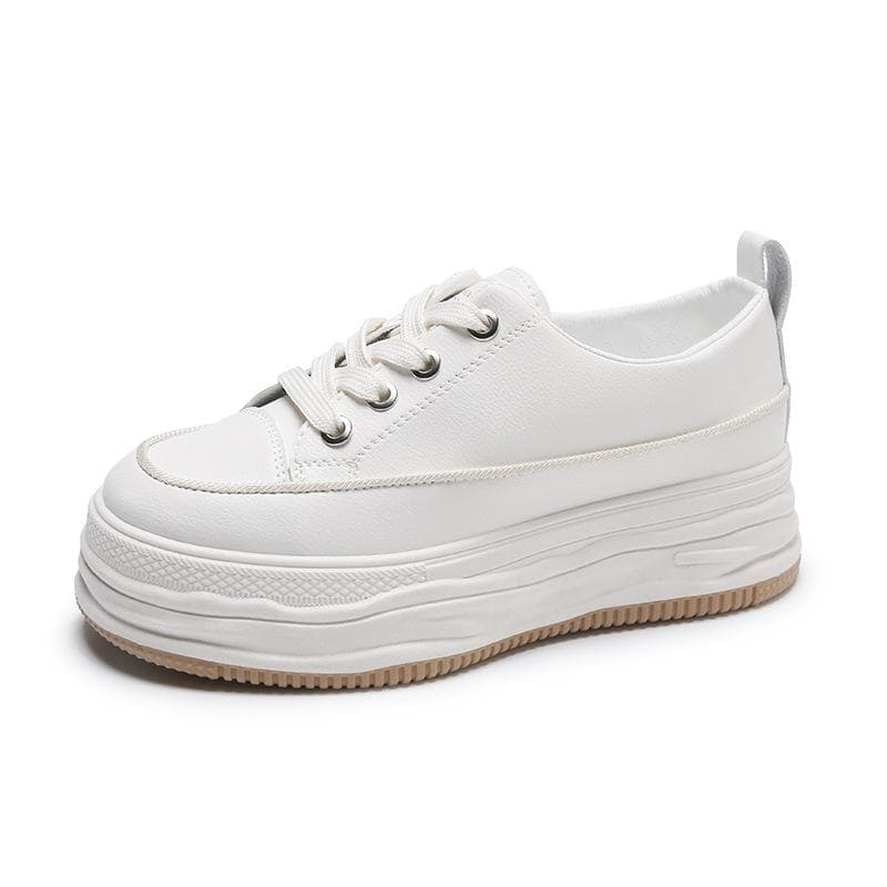 Thick-soled White Shoes Women's Spring New Casual Thick-soled All-match Heightening Sports Board Shoes 40