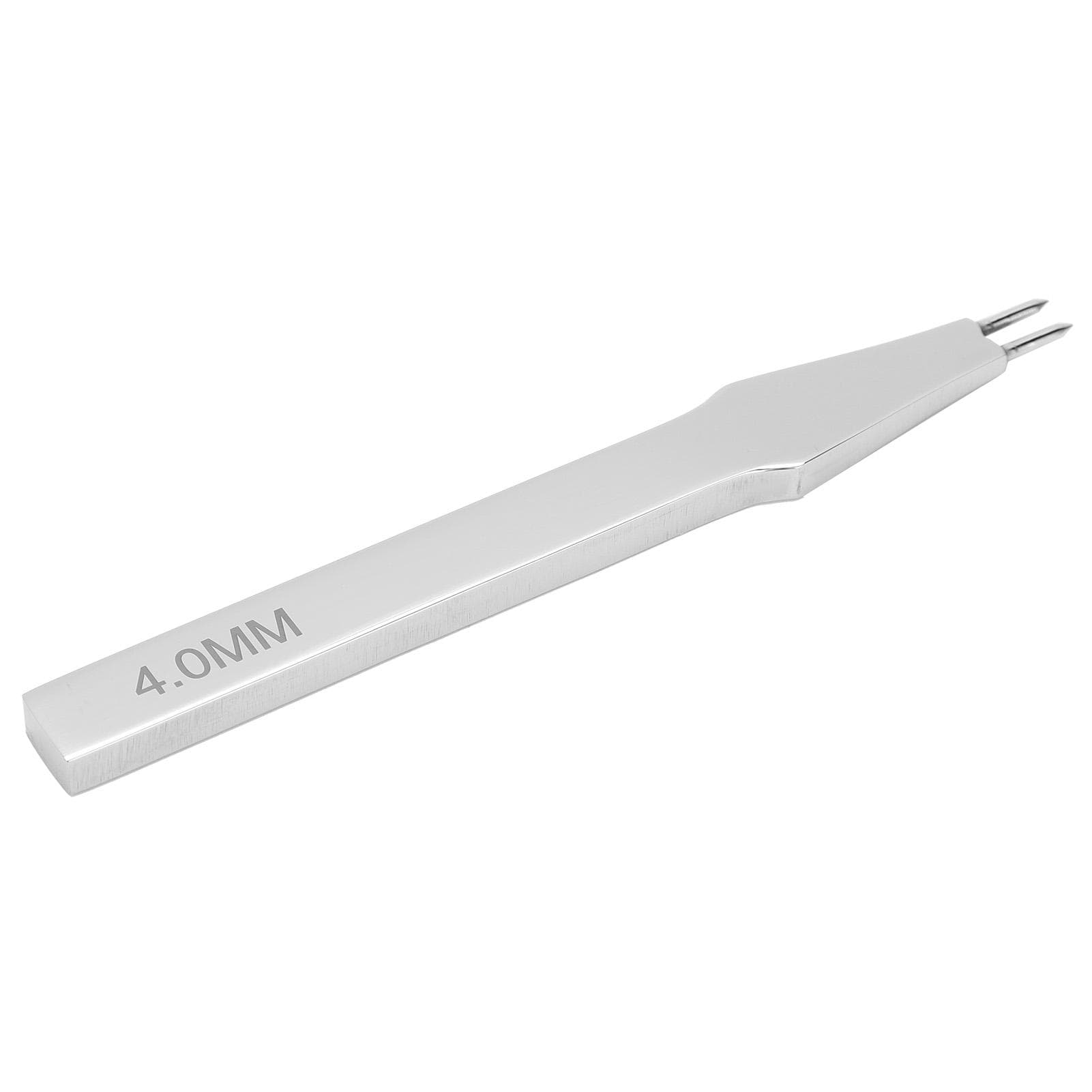 Leather Prong Round Hole Punch Row Chisel Steel Punching Stitching Craft DIY Tool 4mm2 Prong