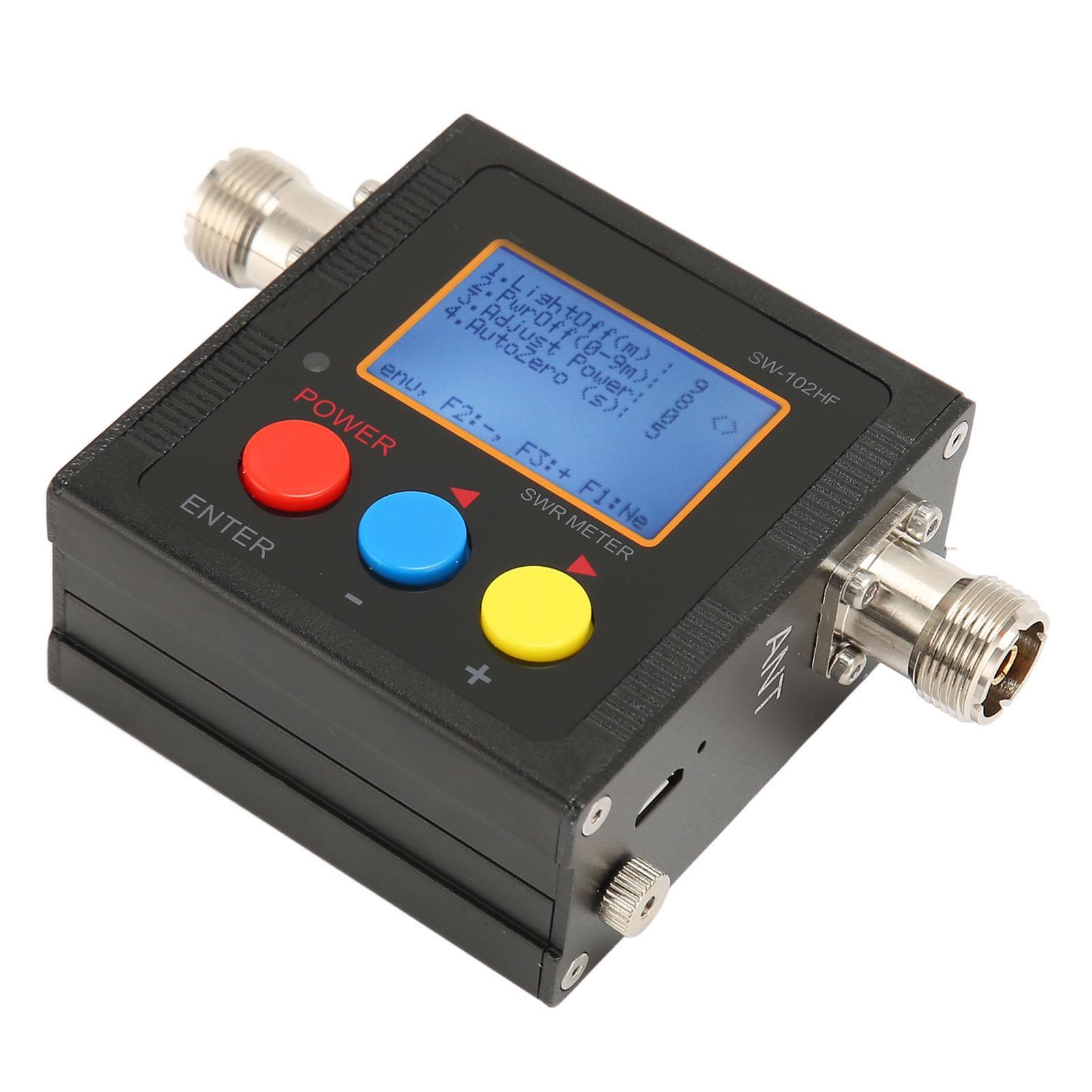 Short Wave SWR Meter with Backlit LCD Display HF 1.5‑70MHz 120W Digital Shortwave Standing Wave
