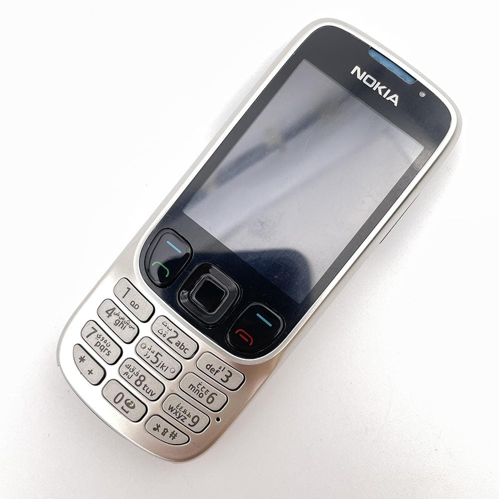 Refurbished Nokia Unlocked Original Nokia 6303 Classic FM GSM 3MP Camera Mobile Phone With 1 SIM 1 Battery 1 Charger silver