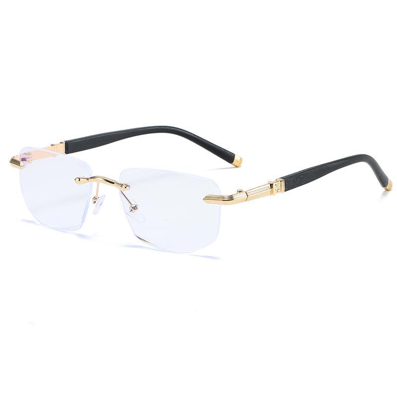 Women Fashion Rimless Sunglasses Gradient Lens Steampunk Vintage Street Eyewear UV400 Protection Sun Glasses 1PC