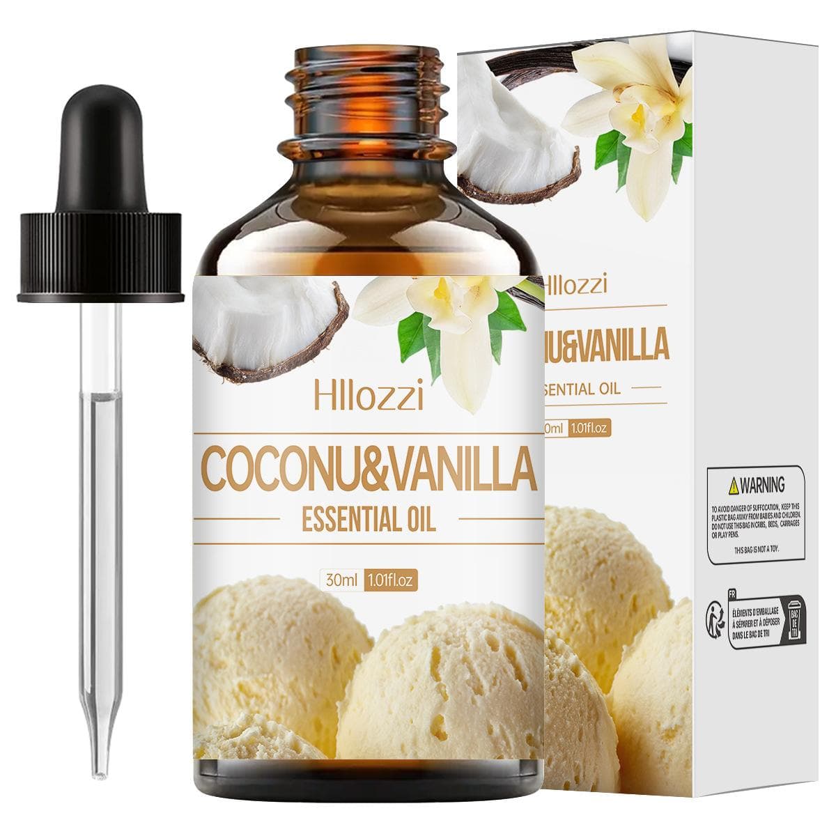 30ml Vanilla Essential Oil For Face Aromatherapy Diffuser DIY Soap Suitable For All Skin Types Long-lasting Fragrance 30ml