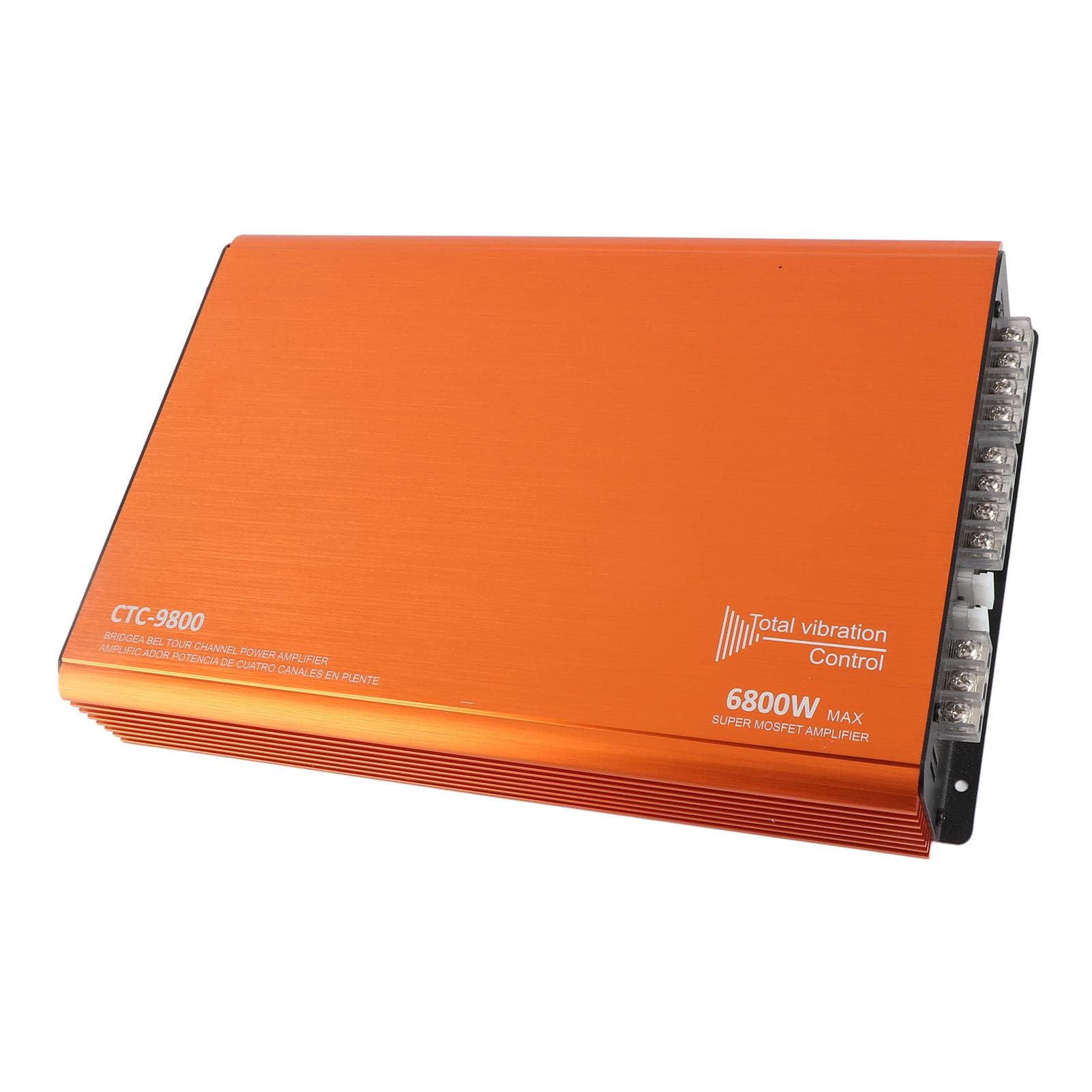 Car DSP Amplifier 6800W High Power 4 Channel Bridgeable Metal Universal Audio System