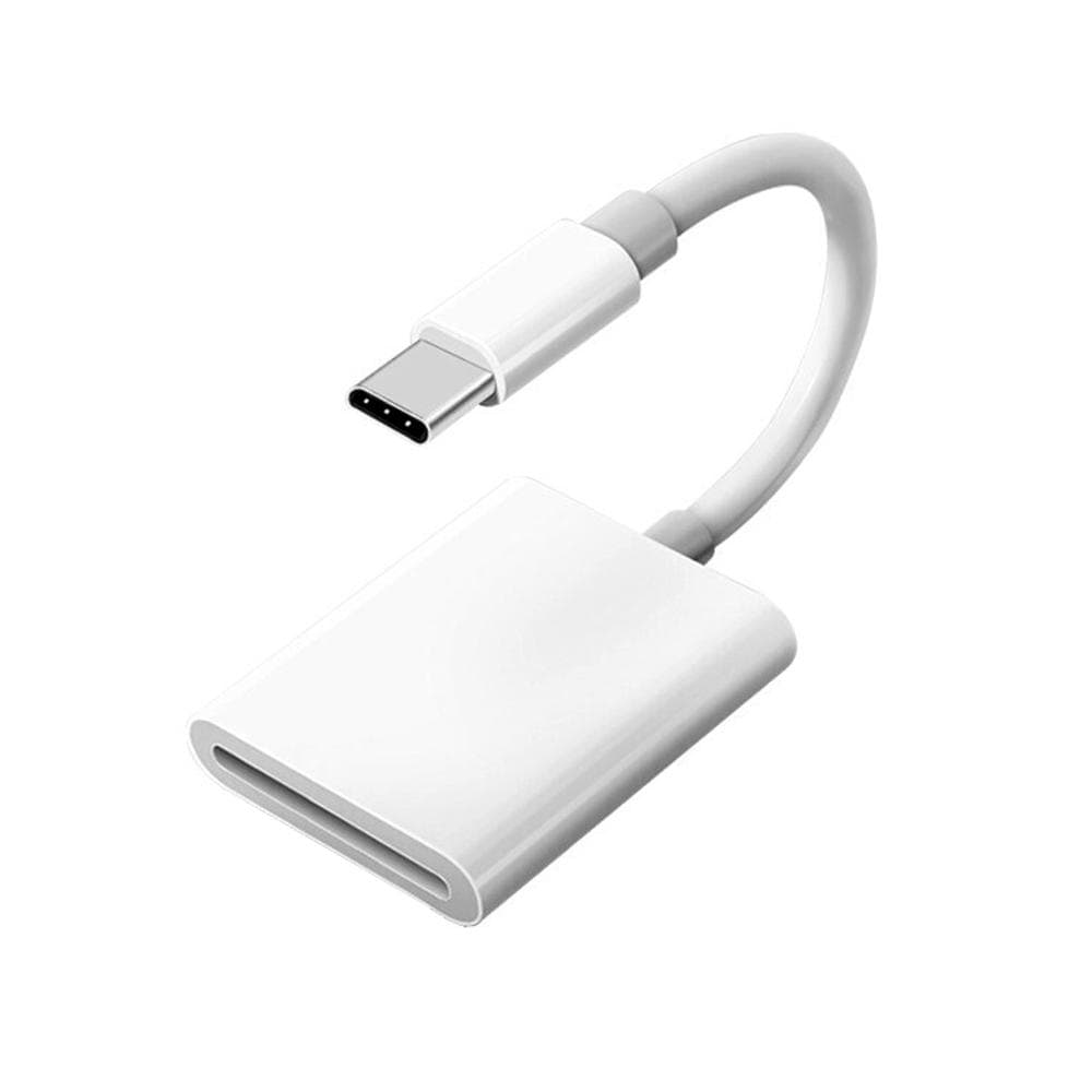 Type-C to SD Card Camera Reader Adapter SD Card Reader for Type-C Devices, White white