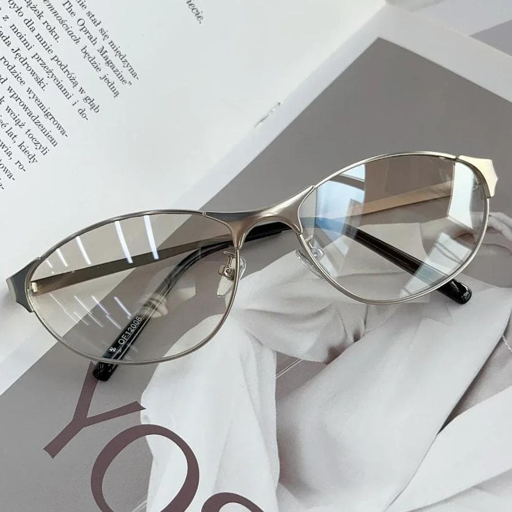 Unisex Cat Eye Sunglasses Metal Frame UV400 Protection Fashion Street Style Outdoor Travel Beach Party Essentials as picture