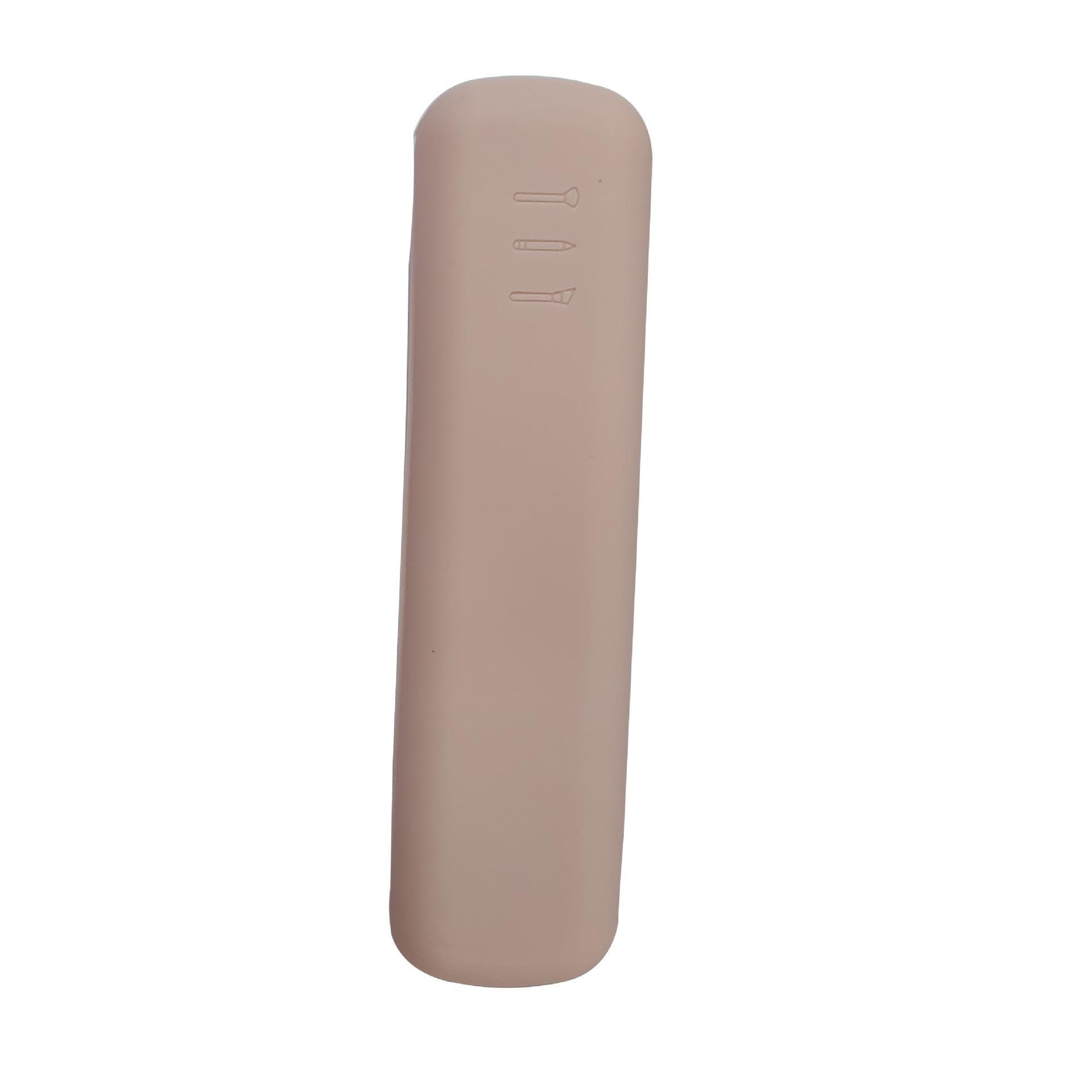 Travel Makeup Brush Holder Silicone Cosmetic Brushes Bag Makeup Sponge Case Portable Waterproof Makeup Tools for Women Girls khaki