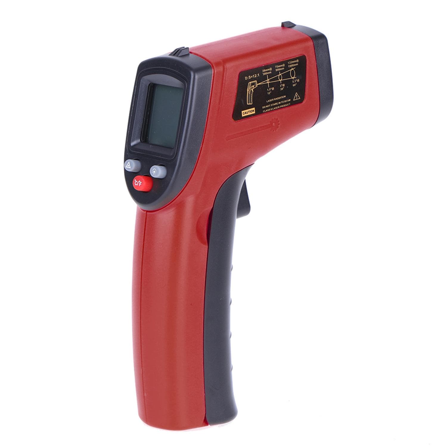 Digital Infrared Thermometer Laser Industrial Temperature Gun Non-Contact with Backlight red