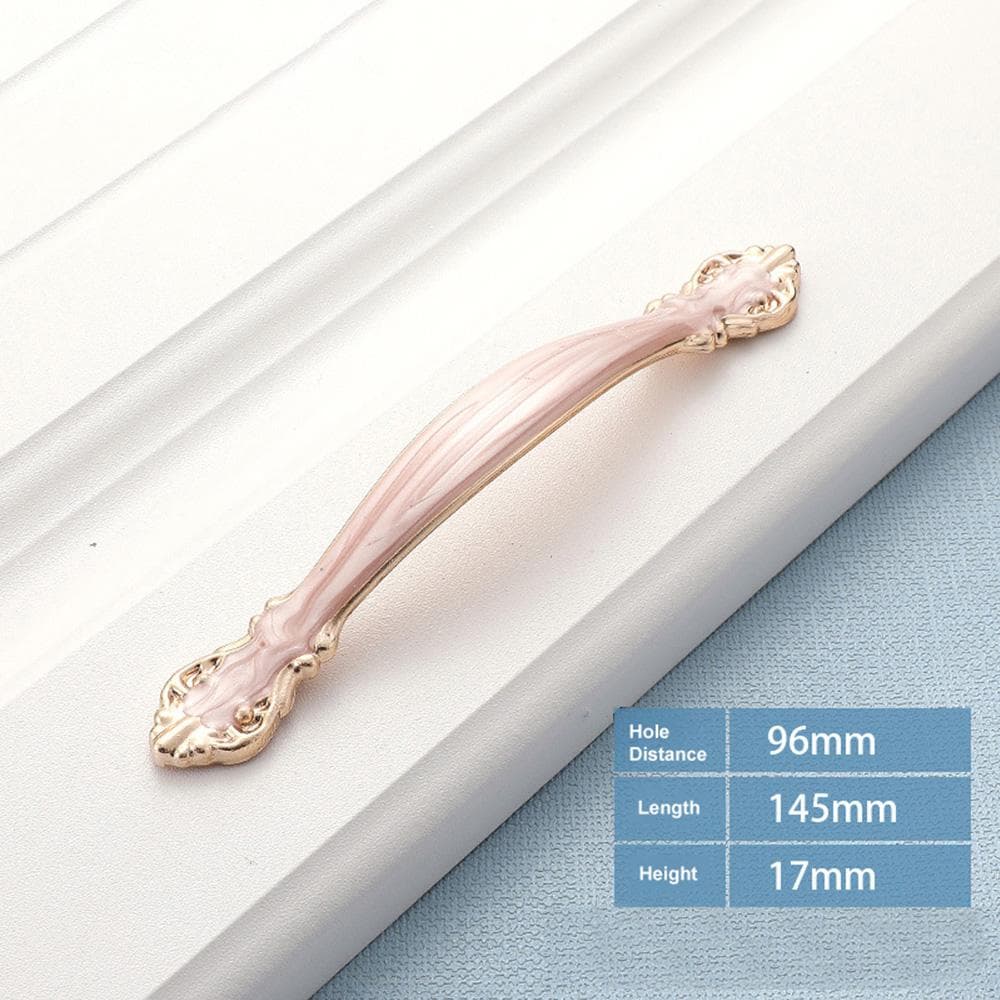 Cabinet Pull Kitchen Cupboard Door Draw Handles Knobs Vintage European Style Aluminium Alloy Furniture Cabinet Hardware with Screw P-96