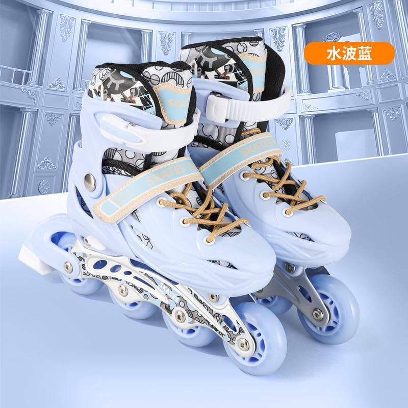 Children's Professional Inline Roller Skates Beginner Men's and Women's Adult Hard Shell Protective Skating Roller Skates M size 35-38