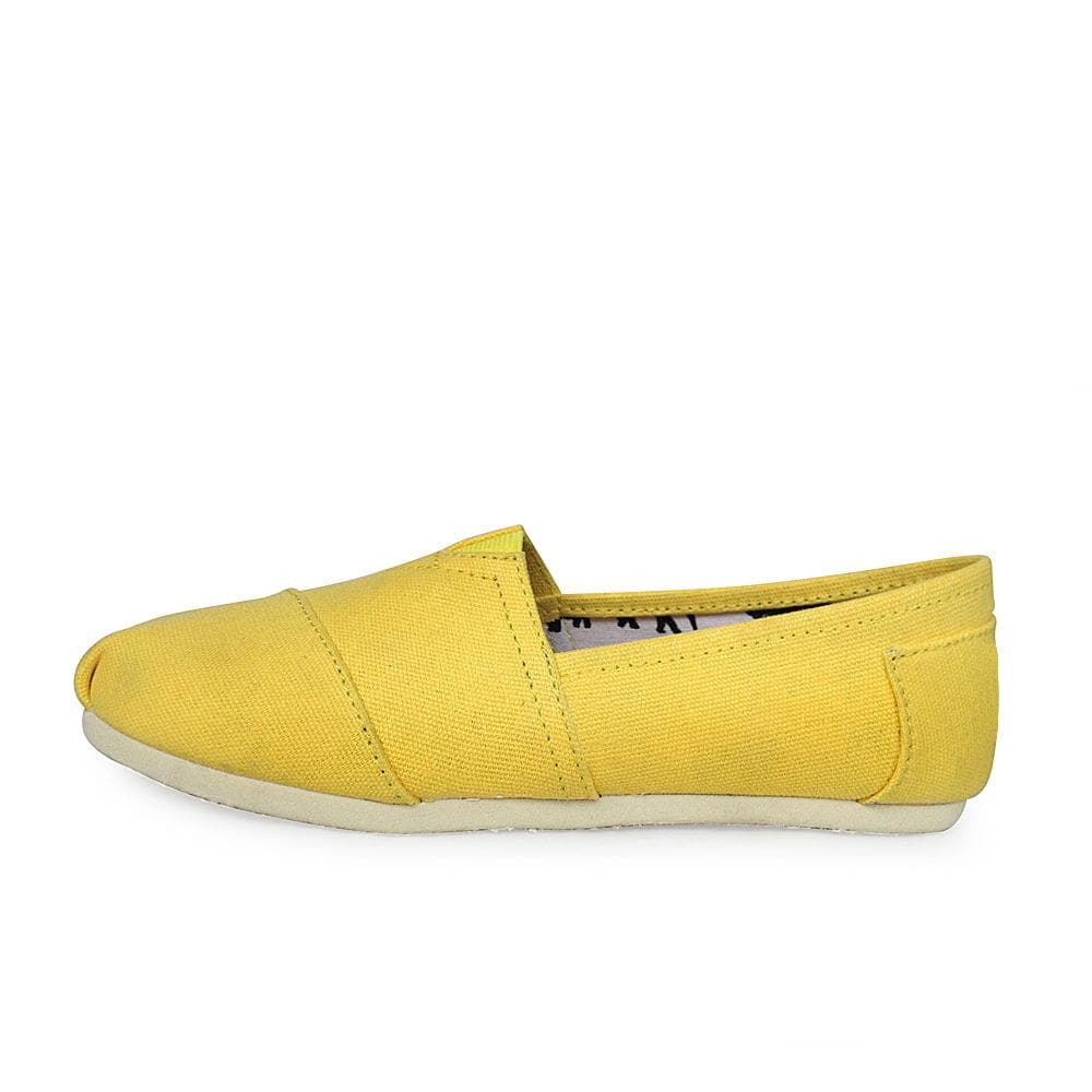 New 2025 canvas shoes men's and women's lazy shoes solid color Toms shoes Thomas cloth shoes Mary shoes comfortable and versatile 43 yellow