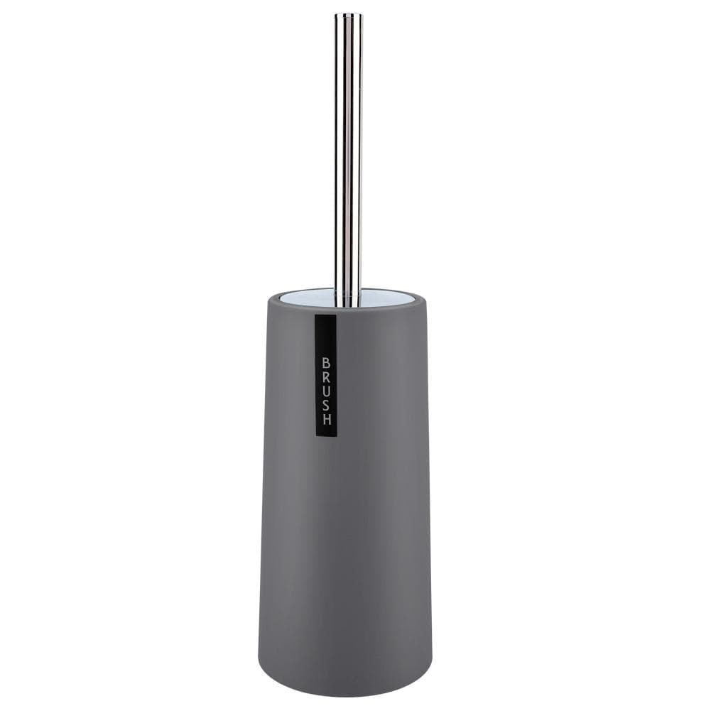 Toilet Brush With Holder Duty Stainless Steel Upgraded Handle Scrubber Cleaner Set(Gray) Gray