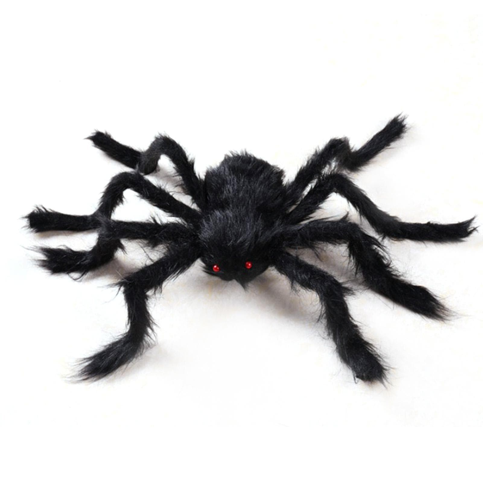 Giant Fake Spider Lifelike Halloween Posable Black Soft Hairy Fake Spiders Scary Decorations for 90cm / 35.4in