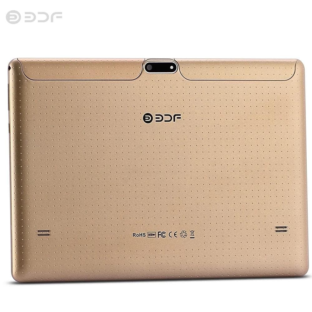 New 10 Inch Tablet PC Octa Core 4G Phone Call 4GB/64GB Google Play Dual SIM Phone Call Bluetooth WiFi Tablets 10.1 Android 12 Tablet Case gold