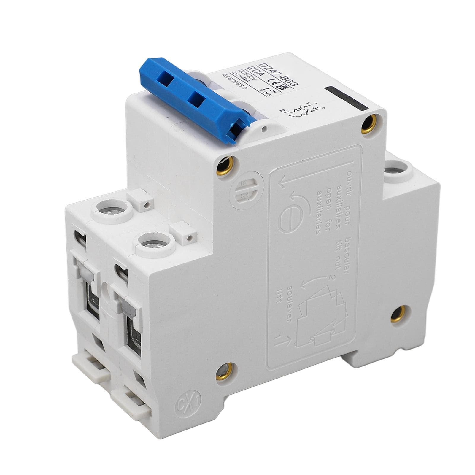2P DC Circuit Breaker B Type DIN Rail Installation Mini Safety Circuit Breaker for Solar PV System