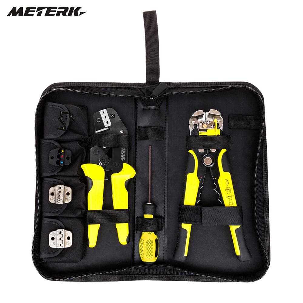 4 In 1 Wire Crimpers Engineering Ratcheting Terminal Crimping Pliers Bootlace Ferrule Crimper Tool