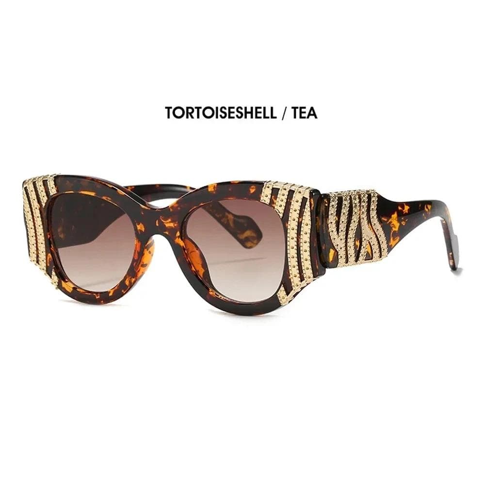 Classic Sunglasses Men Women UV400 Snake Pattern Vintage Retro Shades Trendy Travel Sun Glasses Gafas De Sol As Picture