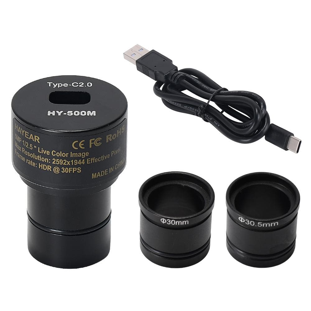 5MP CMOS USB2.0 Microscope Camera Digital Electronic Eyepiece Free Driver Microscope High Speed black