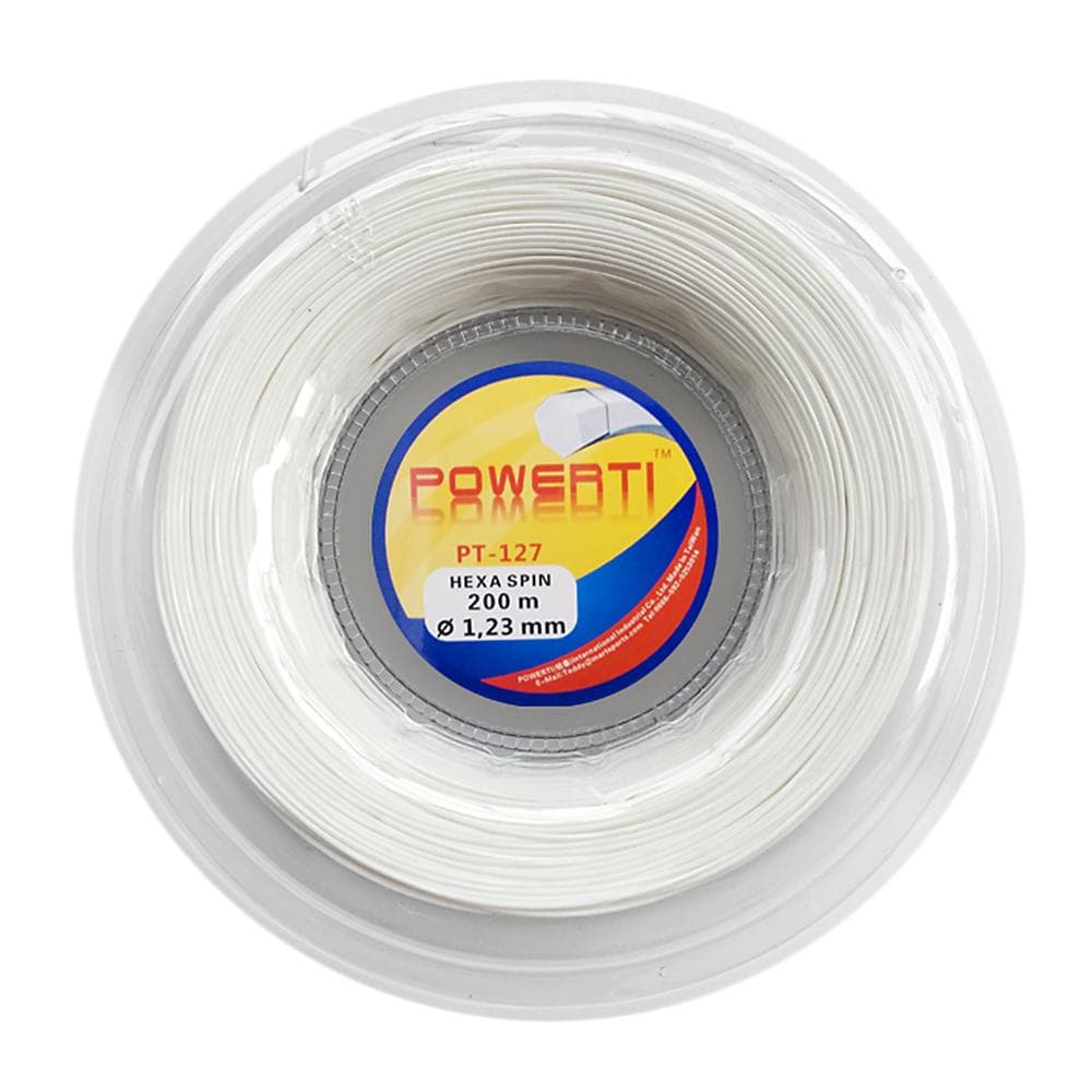 1.23mm Tennis String 200M/660FT Powerful Tennis Racket Replacement String 2 white