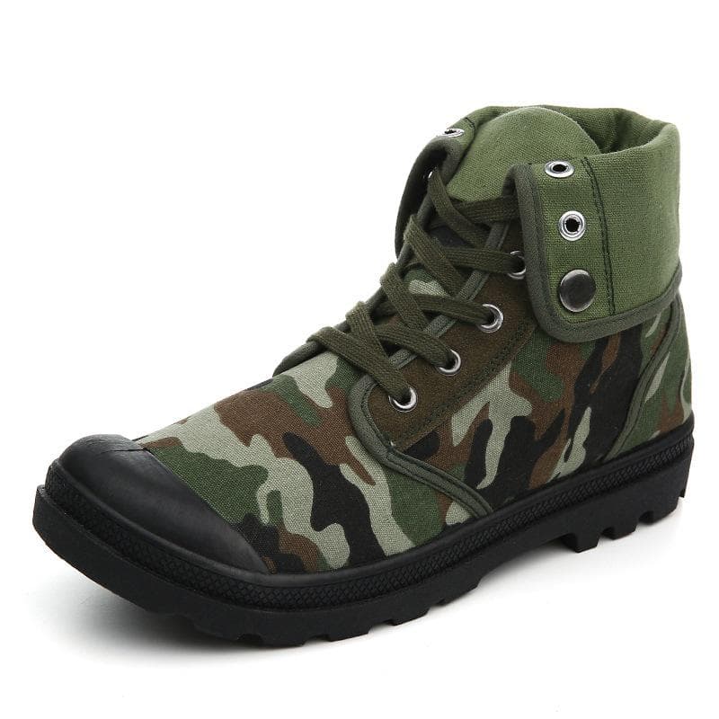2024 New Fashion High Top Canvas Shoes For Men Outdoor Platform Casual Shoes Comfortable Lace Up Men's Sneakers Zapatos Hombres 43 camouflage