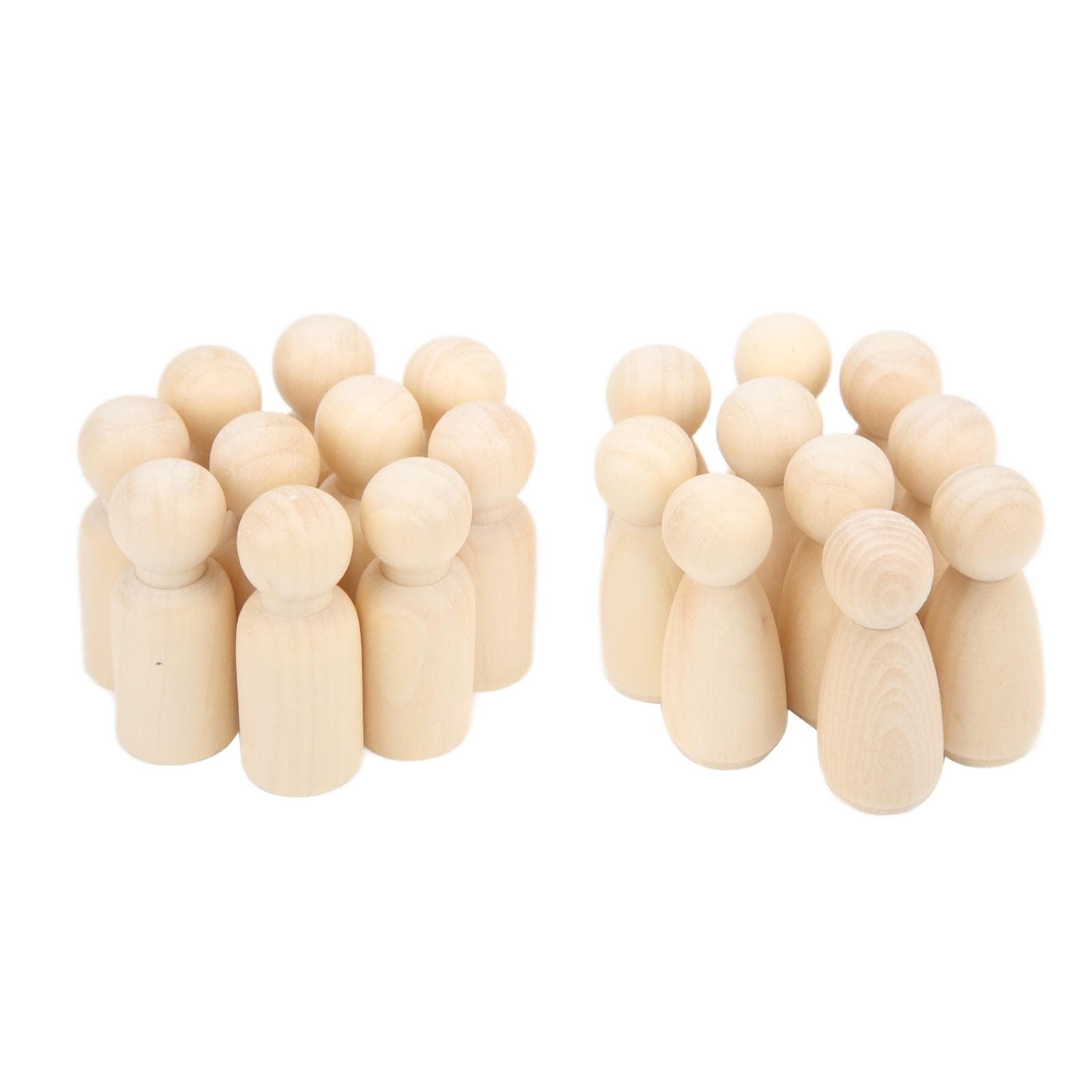 20pcs Wooden Pegs 55mm DIY HandMade Small Attractive Unfinished Crafts Doll for Ornaments