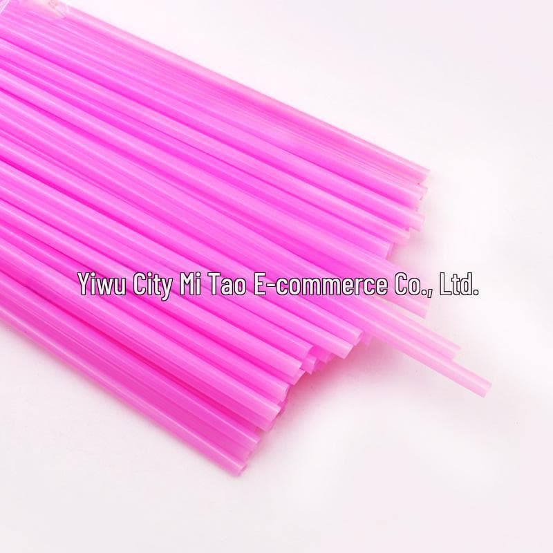Multicolor Disposable Plastic Straws for DIY Projects, 6x190mm, Flat and Straight Design for Kids 6*190mm